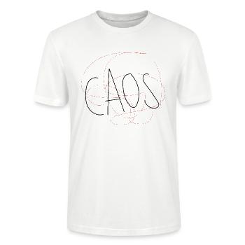 CHAOS - T-shirt bio CRAFTER Stanley Stella Unisexe - blanc - Devant - Alina (178cm) & Michal (187cm)