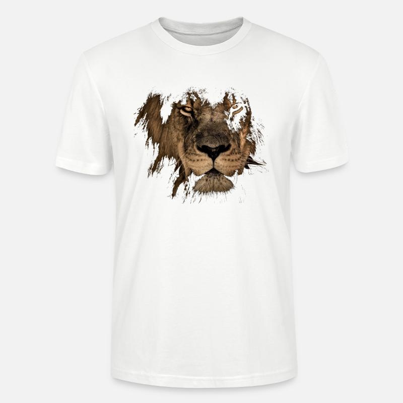 Löwe Designe, Sternzeichen, Lion - Stanley/Stella Unisex Bio-T-Shirt CRAFTER - Weiß
