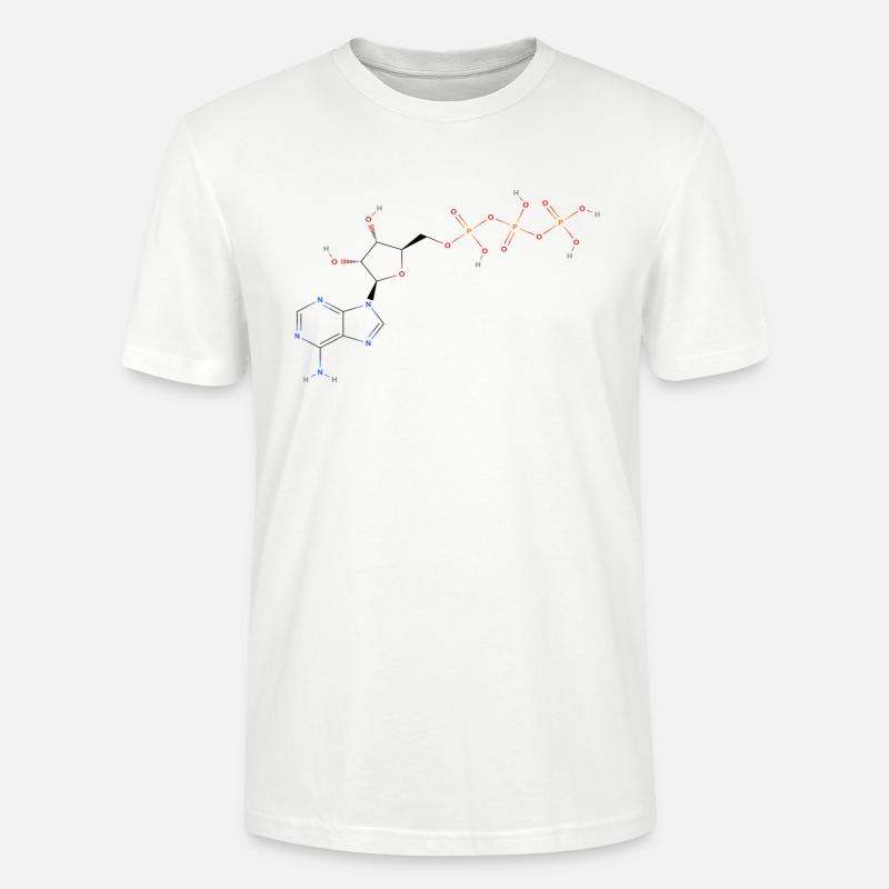 Adenosintriphosphat Molekül - Farbige Struktur - Stanley/Stella Unisex Bio-T-Shirt CRAFTER - Weiß