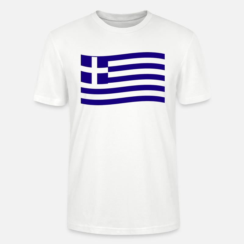 Grèce Drapeau grec Hellas Hellène - T-shirt bio CRAFTER Stanley Stella Unisexe - blanc