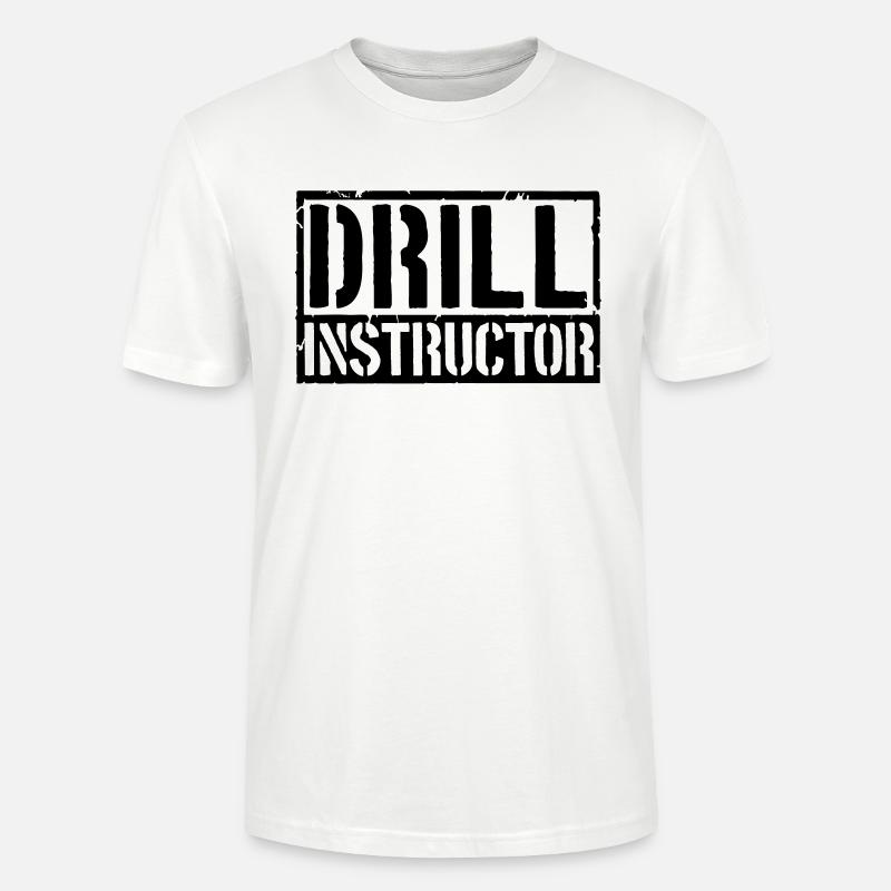 Drill Instructor Shield - Stanley/Stella CRAFTER Unisex Organic T-Shirt - white