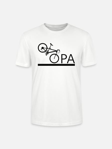 Opa Fahrrad Mountainbike Radeln bester Opa - Stanley/Stella Unisex Bio-T-Shirt CRAFTER - Weiß
