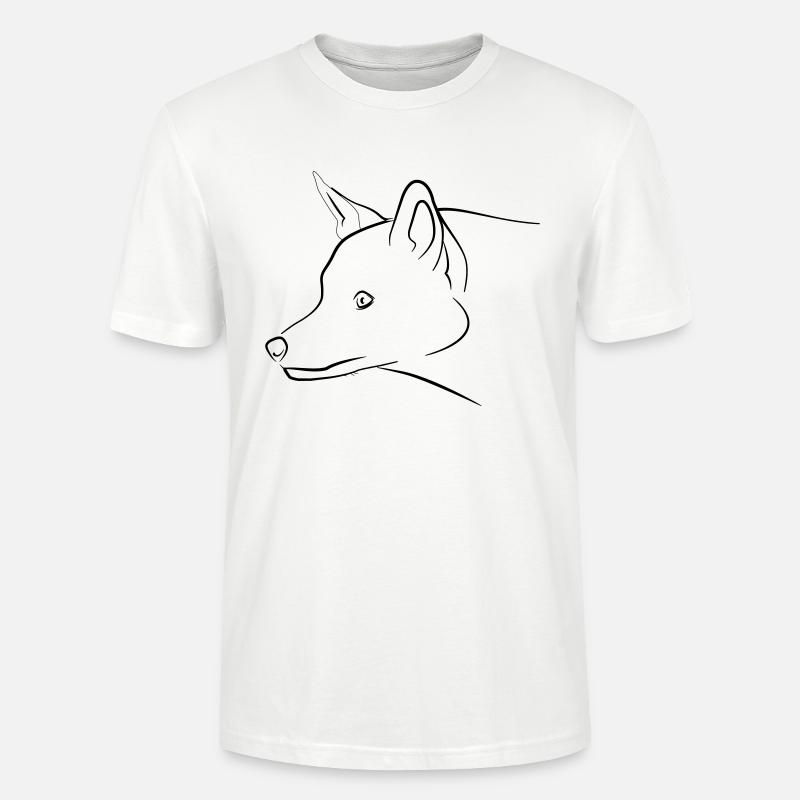 Fuchs Grafik schwarz - Stanley/Stella Unisex Bio-T-Shirt CRAFTER - Weiß