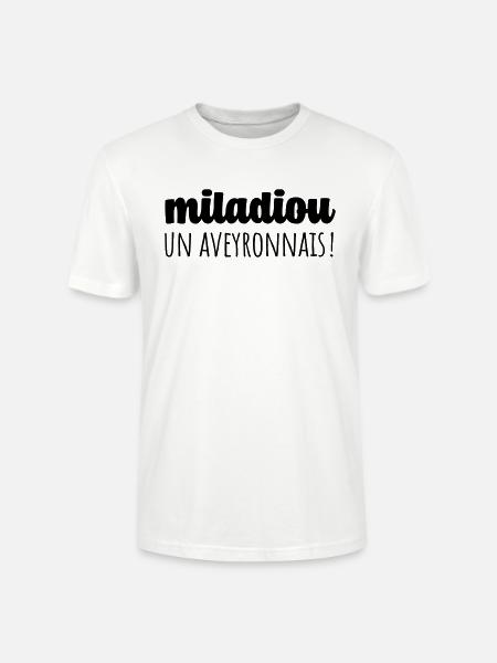 Miladiou aveyronnais - T-shirt bio CRAFTER Stanley Stella Unisexe - blanc