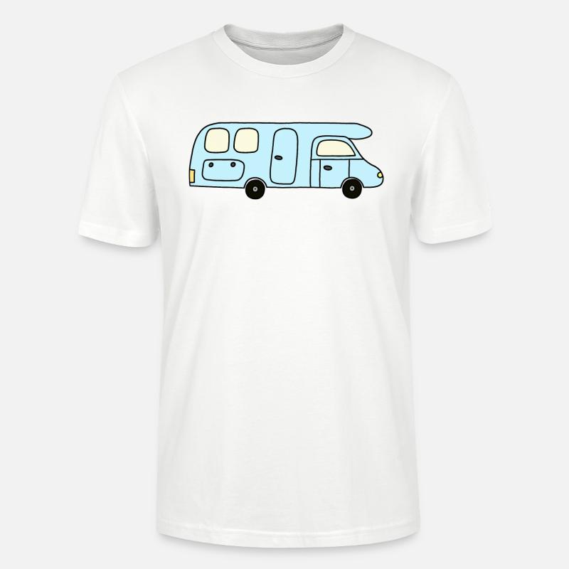 Camper hellblau - Stanley/Stella Unisex Bio-T-Shirt CRAFTER - Weiß