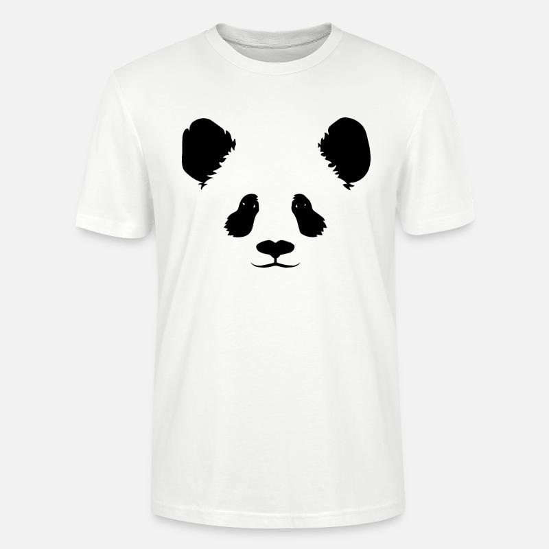 Panda Gesicht - Stanley/Stella Unisex Bio-T-Shirt CRAFTER - Weiß