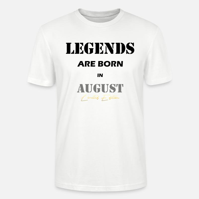 August Legends Geschenk black - Stanley/Stella Unisex Bio-T-Shirt CRAFTER - Weiß