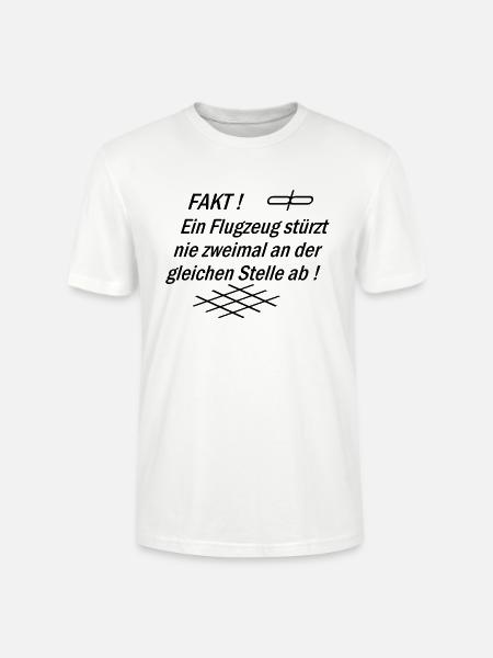 FAKT Flugzeug - Stanley/Stella Unisex Bio-T-Shirt CRAFTER - Weiß