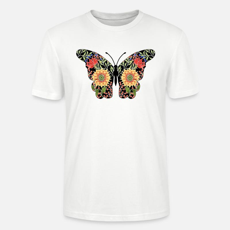 Schmetterling - Stanley/Stella Unisex Bio-T-Shirt CRAFTER - Weiß