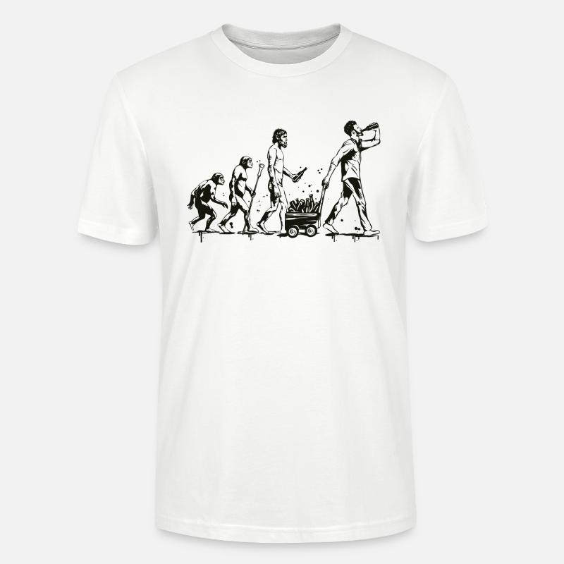 Die Evolution des Bieres - Stanley/Stella Unisex Bio-T-Shirt CRAFTER - Weiß