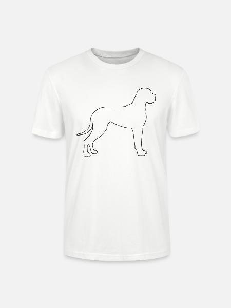 Great Dane Contours 1 - Stanley/Stella CRAFTER Unisex Organic T-Shirt - white
