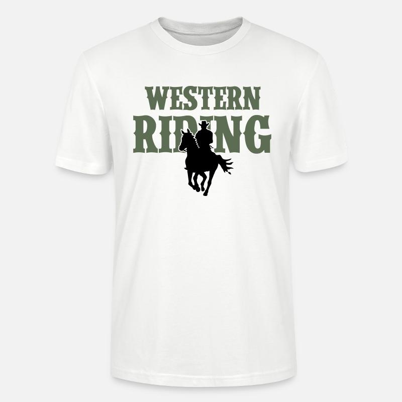 Western Reiten Mann - Stanley/Stella Unisex Bio-T-Shirt CRAFTER - Weiß