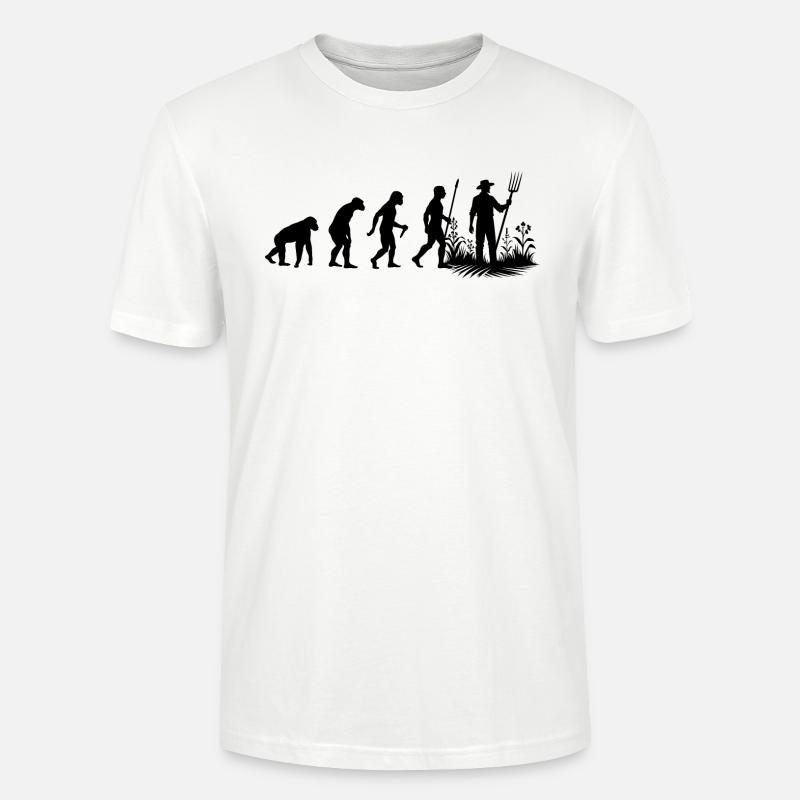 Farmer-Evolution - Stanley/Stella Unisex Bio-T-Shirt CRAFTER - Weiß