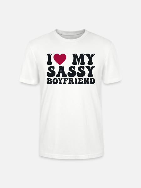 Jeg elsker min frække kæreste - Stanley Stella CRAFTER unisex økologisk-T-shirt - hvid