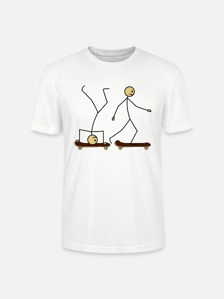 Skateboard Fun - Stanley/Stella CRAFTER Unisex Organic T-Shirt - white