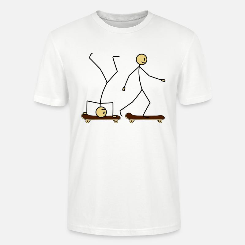 Skateboard Fun - Ekologiczna koszulka typu unisex Stanley/Stella CRAFTER - biały