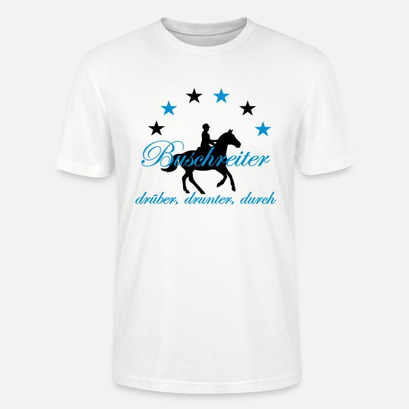Buschreiter, drüber, drunter, durch - Stanley/Stella Unisex Bio-T-Shirt CRAFTER - Weiß