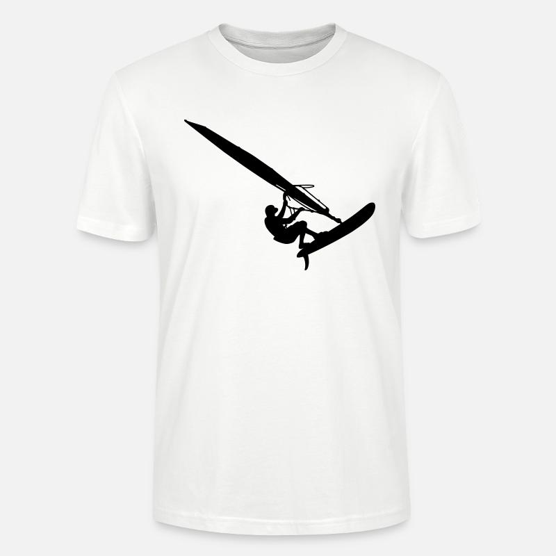 Windsurfer (Vector) - Stanley/Stella Unisex Bio-T-Shirt CRAFTER - Weiß