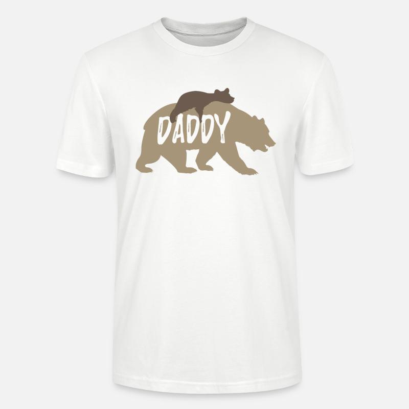 Daddy Bär Geschenkidee Vater - Stanley/Stella Unisex Bio-T-Shirt CRAFTER - Weiß