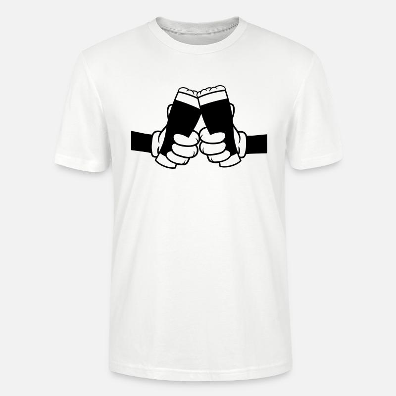 Comic 2 Freunde Biergläser - Stanley/Stella Unisex Bio-T-Shirt CRAFTER - Weiß