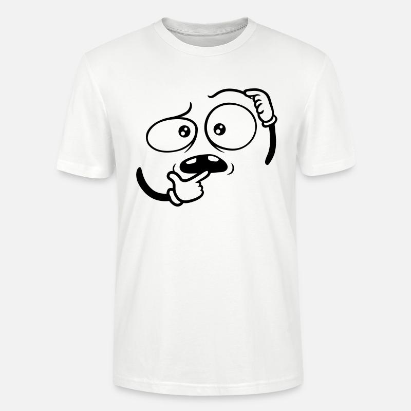 Zweifelnd Hand Geste Gesicht - Stanley/Stella Unisex Bio-T-Shirt CRAFTER - Weiß