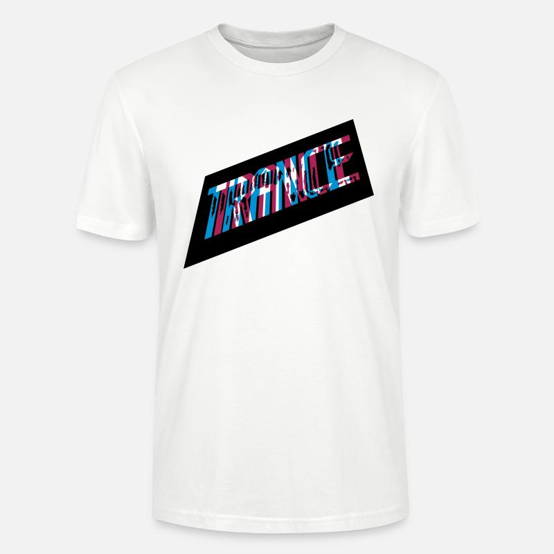 3D Effekt Trance Design - Stanley/Stella Unisex Bio-T-Shirt CRAFTER - Weiß