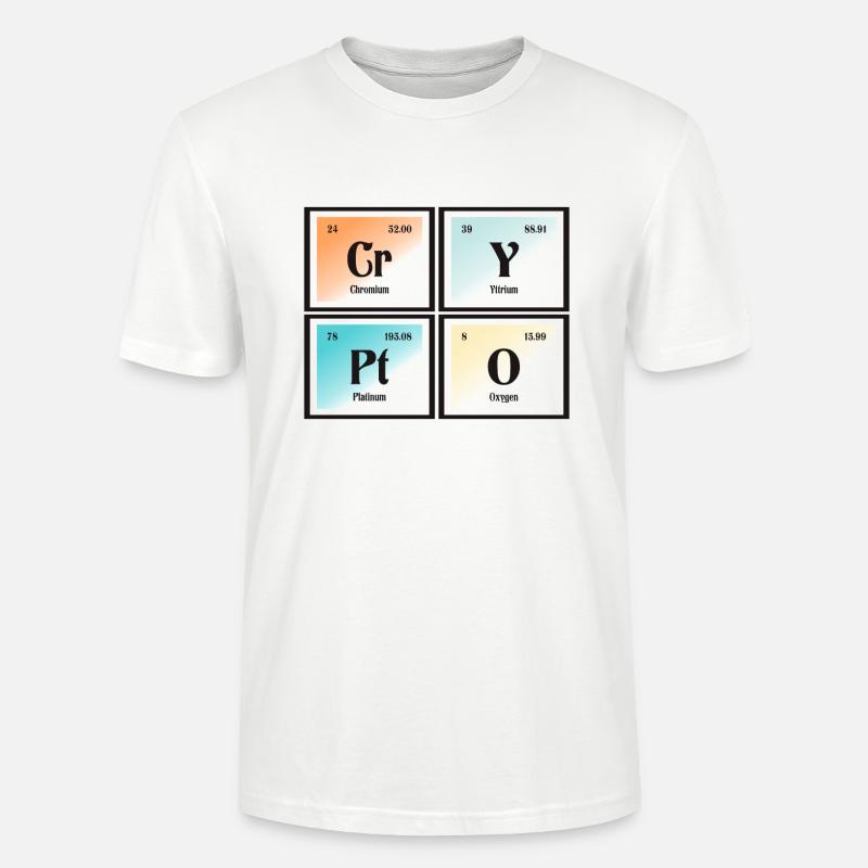 Crypto - Periodensystem der Elemente - Stanley/Stella Unisex Bio-T-Shirt CRAFTER - Weiß