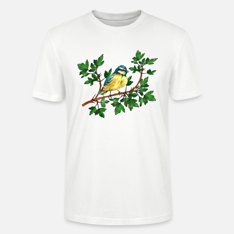 Bunter Vogel - Stanley/Stella Unisex Bio-T-Shirt CRAFTER - Weiß
