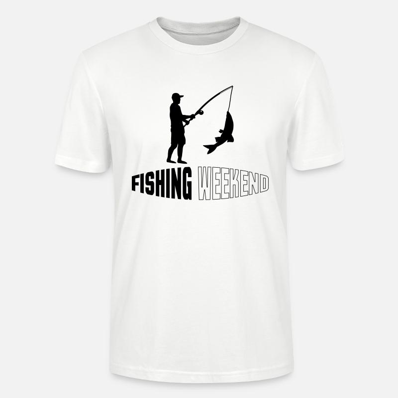 Week-end de pêche - T-shirt bio CRAFTER Stanley Stella Unisexe - blanc