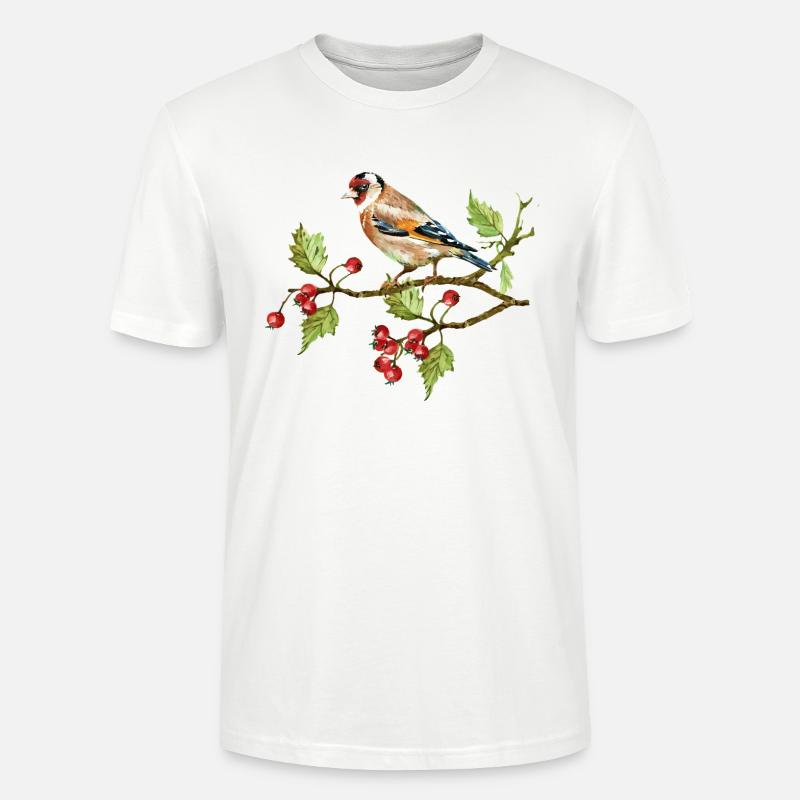 Bunter Vogel - Stanley/Stella Unisex Bio-T-Shirt CRAFTER - Weiß