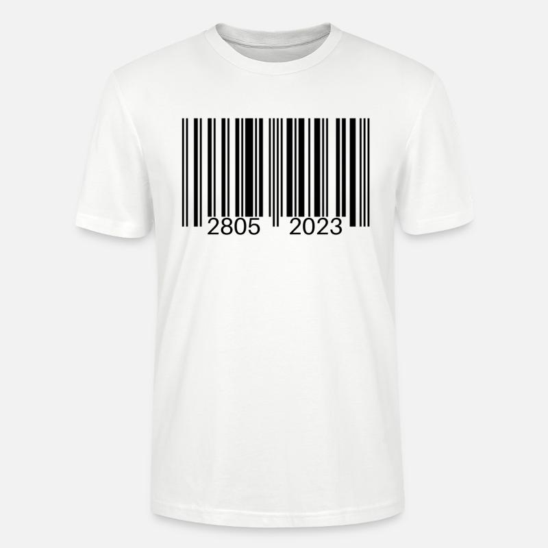 Code-barres - T-shirt bio CRAFTER Stanley Stella Unisexe - blanc