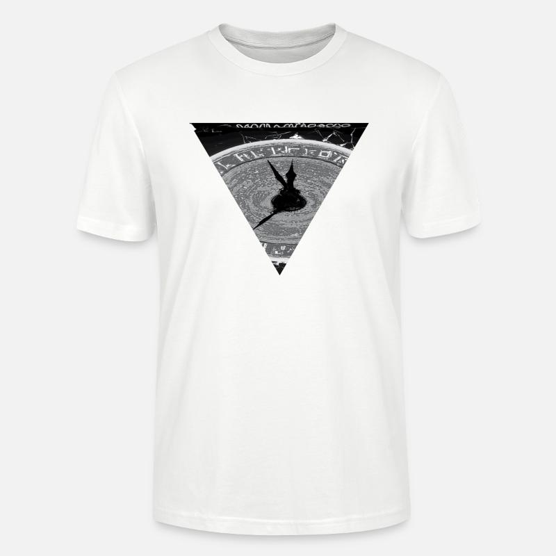 Black and Grey Clock Design - Stanley/Stella Unisex Bio-T-Shirt CRAFTER - Weiß