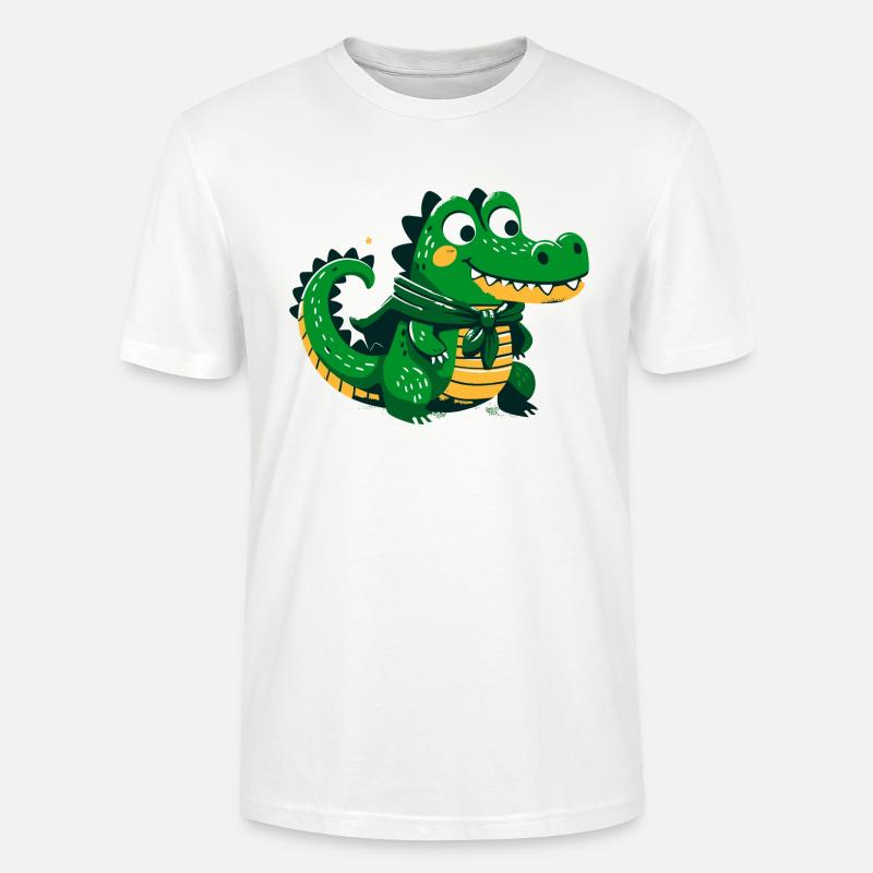 Alligator mignon avec cape - T-shirt bio CRAFTER Stanley Stella Unisexe - blanc
