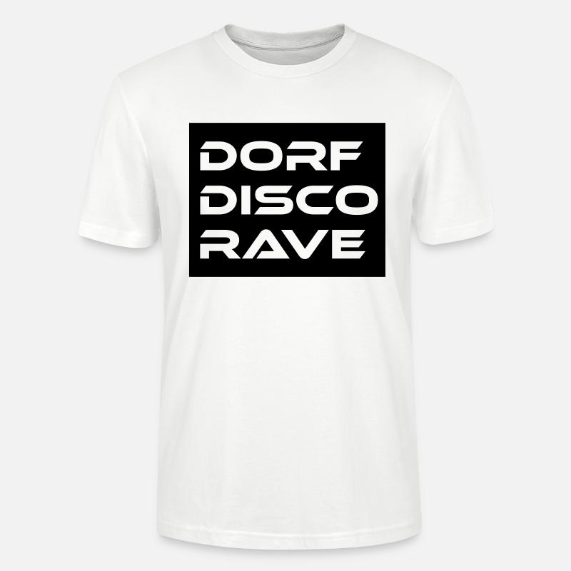 Dorf Disco Rave - Stanley/Stella Unisex Bio-T-Shirt CRAFTER - Weiß