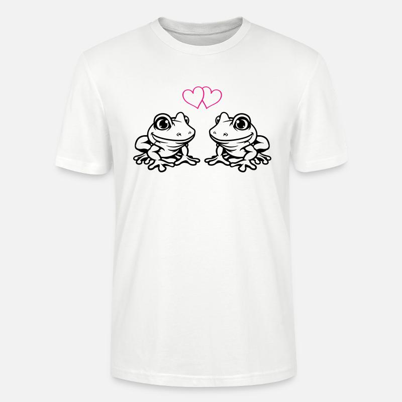 frosch comic love - Stanley/Stella Unisex Bio-T-Shirt CRAFTER - Weiß