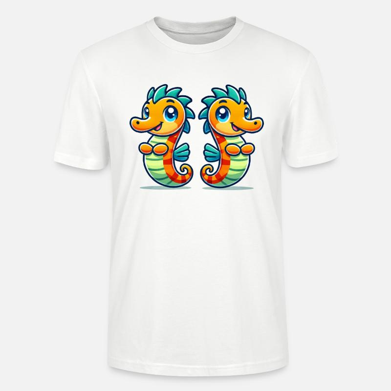 seepferdchen 2 - Stanley/Stella Unisex Bio-T-Shirt CRAFTER - Weiß