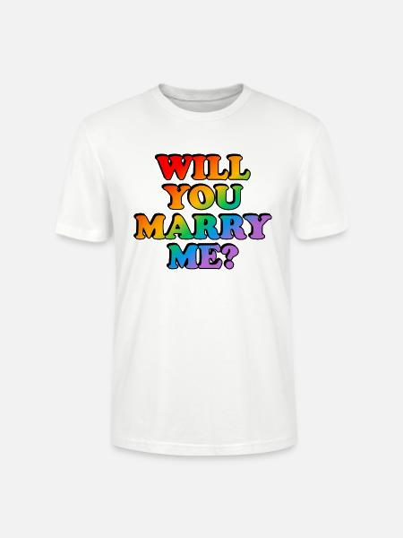 Willst du mich heiraten? Homo-Ehe - Stanley/Stella Unisex Bio-T-Shirt CRAFTER - Weiß