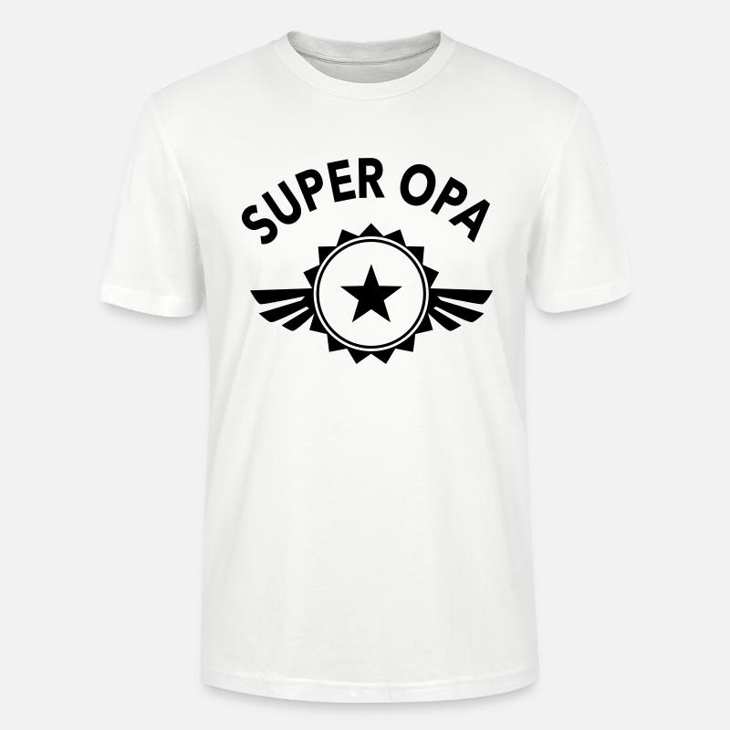 Super Opa - Stanley/Stella Unisex Bio-T-Shirt CRAFTER - Weiß