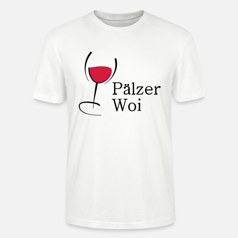 Pälzer Woi Weinglas - Stanley/Stella Unisex Bio-T-Shirt CRAFTER - Weiß
