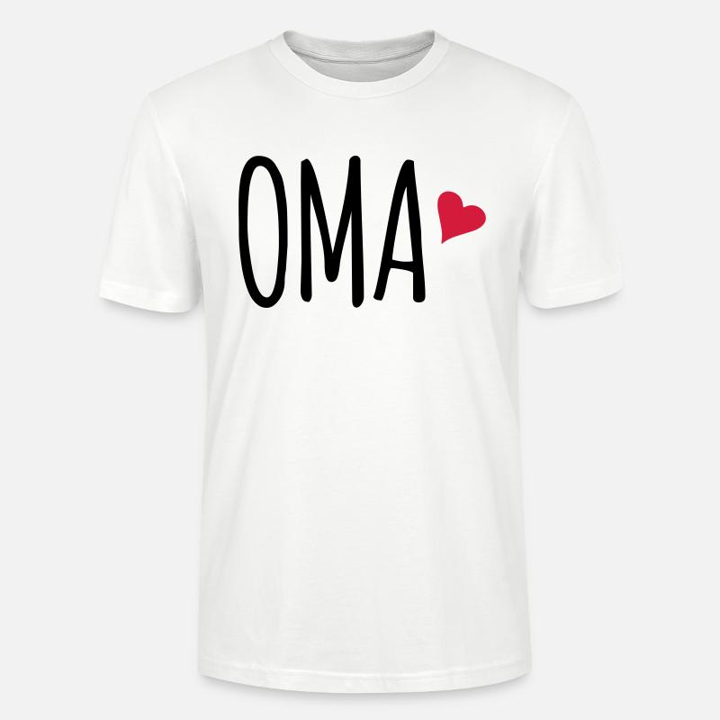 Oma Herz Großmutter Geschenk - Stanley/Stella Unisex Bio-T-Shirt CRAFTER - Weiß