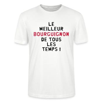 Bourgogne / Bourguignon / Bourguignonne / Région - T-shirt bio CRAFTER Stanley Stella Unisexe - blanc - Devant - Alina (178cm) & Michal (187cm)