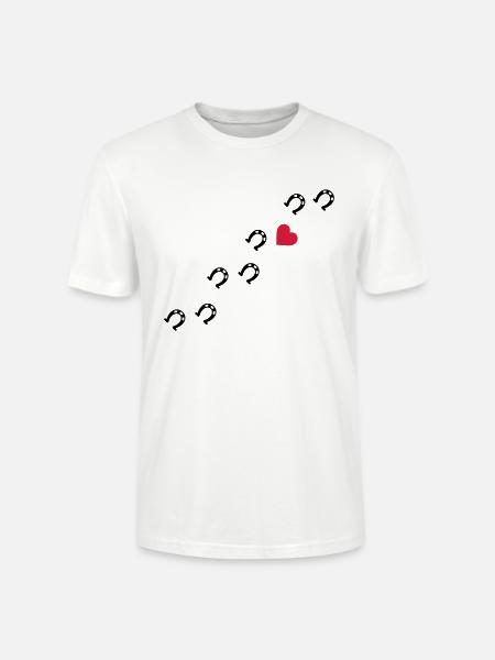 Symbole - Hufe Herz - Stanley/Stella Unisex Bio-T-Shirt CRAFTER - Weiß