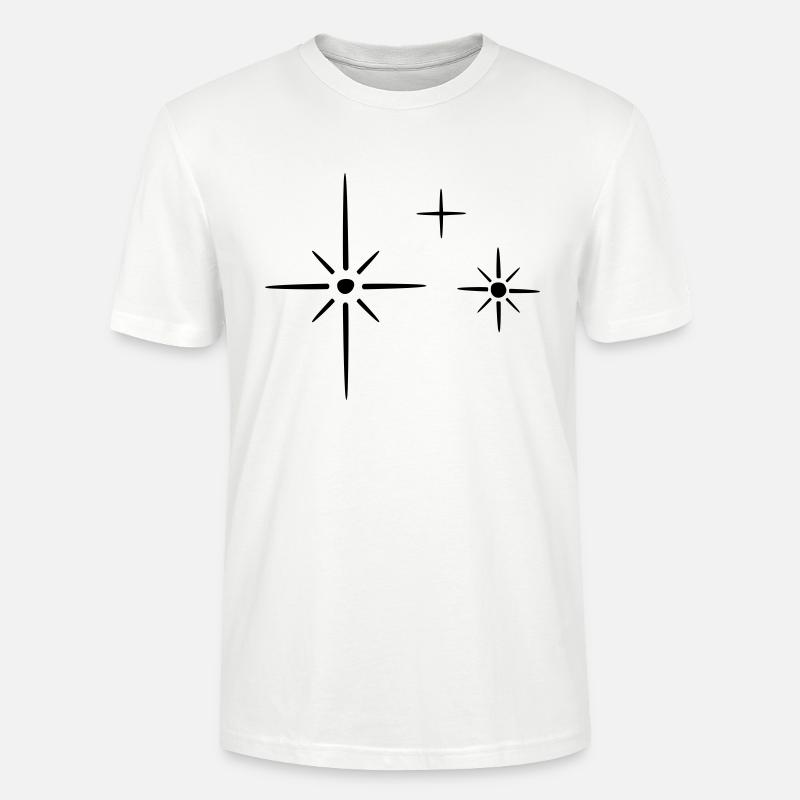 Glitzersternchen Glitzer Sterne Dekor - Stanley/Stella Unisex Bio-T-Shirt CRAFTER - Weiß