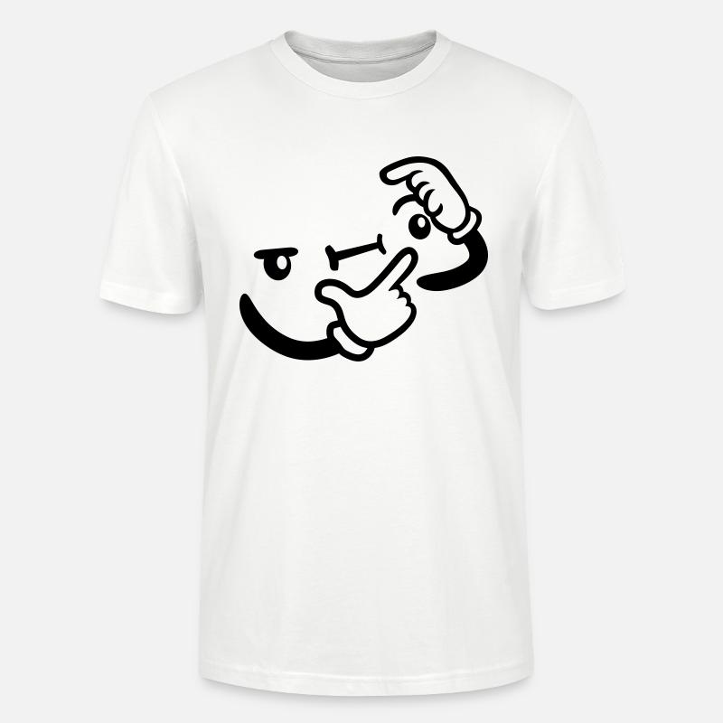 Conception de réflexion visage - T-shirt bio CRAFTER Stanley Stella Unisexe - blanc