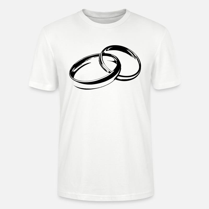 Eheringe Hochzeitsringe Trauringe - Stanley/Stella Unisex Bio-T-Shirt CRAFTER - Weiß