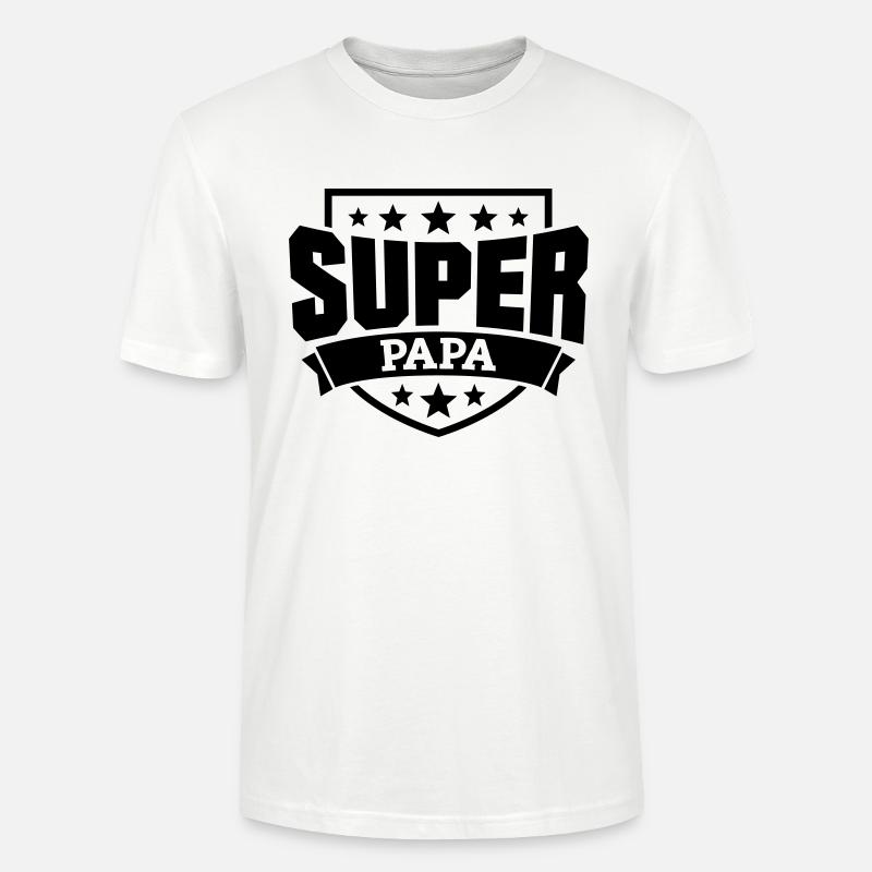 Super Papa - Stanley/Stella Unisex Bio-T-Shirt CRAFTER - Weiß