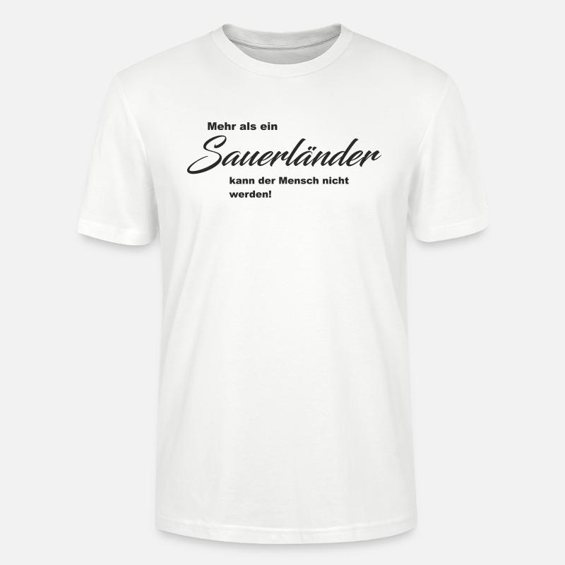 Mehr als ein Sauerländer - Stanley/Stella Unisex Bio-T-Shirt CRAFTER - Weiß
