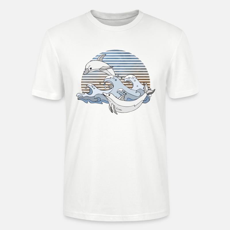 Dauphins - T-shirt bio CRAFTER Stanley Stella Unisexe - blanc