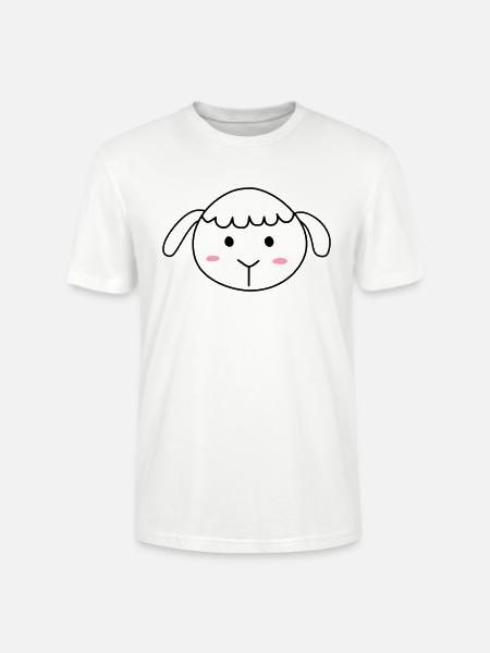 Cute sheep - Stanley/Stella CRAFTER Unisex Organic T-Shirt - white