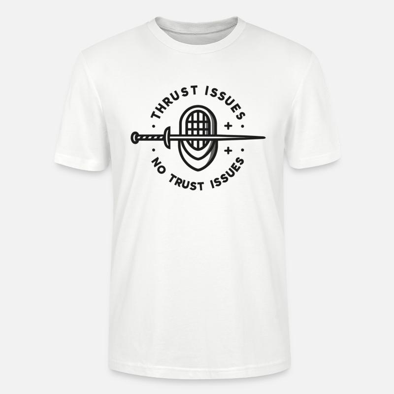 Attack problems, not trust problems - Stanley/Stella CRAFTER Unisex Organic T-Shirt - white